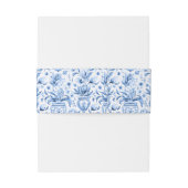 Blauer Lachs Hochzeitseinladung Bauchband Einladungsbanderole (Rückseitenbeispiel)