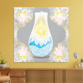 Blauer Lack AI art Leinwanddruck (Insitu (Wohnzimmer))