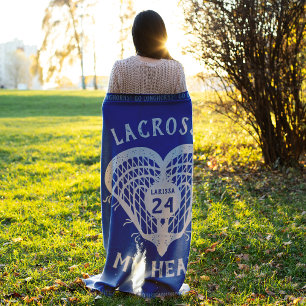 Blauer Lacrosse Fleecedecke