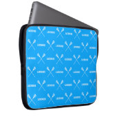 Blauer Lacrosse haftet Laptop-Hülse Laptopschutzhülle (Vorne Rechts)