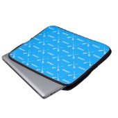 Blauer Lacrosse haftet Laptop-Hülse Laptopschutzhülle (Vorne Knopf)