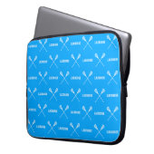 Blauer Lacrosse haftet Laptop-Hülse Laptopschutzhülle (Vorderseite Links)