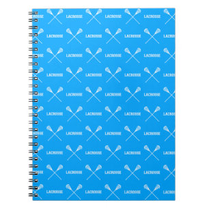 Blauer Lacrosse haftet Notizbuch Notizblock