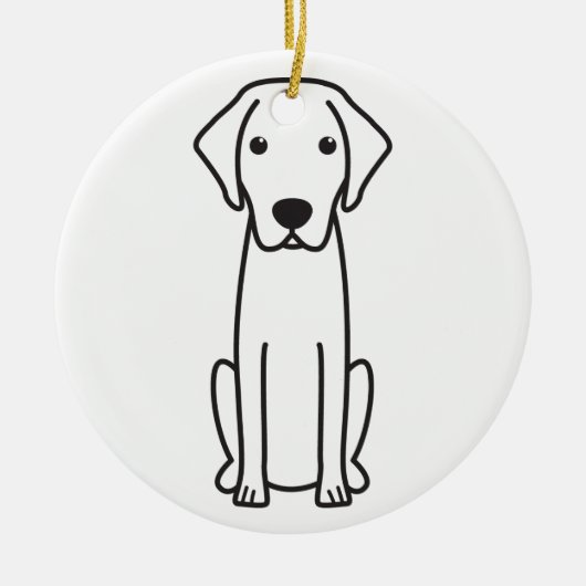 Blauer Lacy HundeCartoon Keramik Ornament (Vorne)