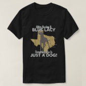 Blauer Lacy Jagdhund T-Shirt (Design vorne)