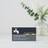 Blauer Lagen Gold Klempnerklammer Visitenkarte (Stehend Vorderseite)