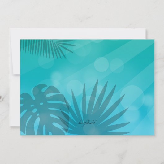 Blauer Lagune Einladung (Rückseite)