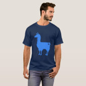 Blauer Lama-T - Shirt (Vorne ganz)