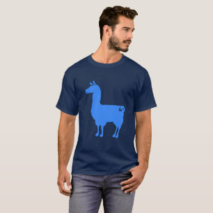 Blauer Lama-T - Shirt