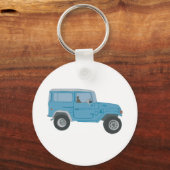 Blauer Land Cruiser Schlüsselanhänger (Vorderseite)