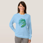 Blauer Langarm-T - Shirt mit Beta Design (Vorne ganz)