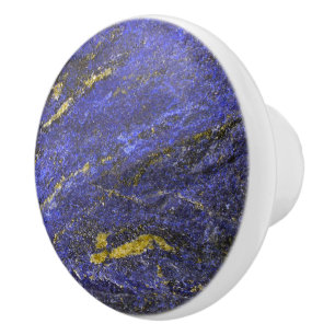 Blauer Lapis Edelstein Keramikknauf