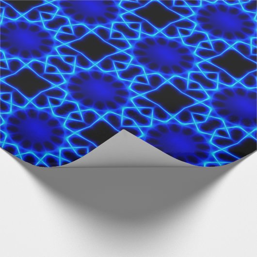 Blauer Laser #2 Geschenkpapier (Ecke)