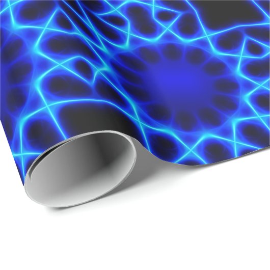 Blauer Laser #2 Geschenkpapier (Rolleneckpunkt)