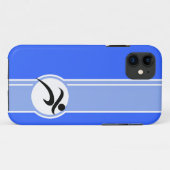 Blauer Lauf Case-Mate iPhone Hülle (Rückseite (Horizontal))