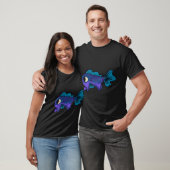 Blauer Laufender Fisch T-Shirt (Unisex)