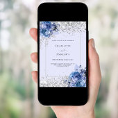 Blauer Laval 25. Hochzeit Einladung