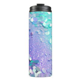 Blauer Lavendel Mint Glitzer Thermal Tumbler 12oz Thermosbecher