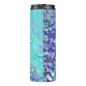 Blauer Lavendel Mint Glitzer Thermal Tumbler 12oz Thermosbecher (Rückseite)