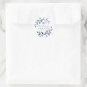 Blauer Leaf Bar Mitzvah Runder Aufkleber (Tasche)