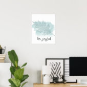Blauer Leaf Poster (Heimbüro)