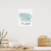 Blauer Leaf Poster (Küche)