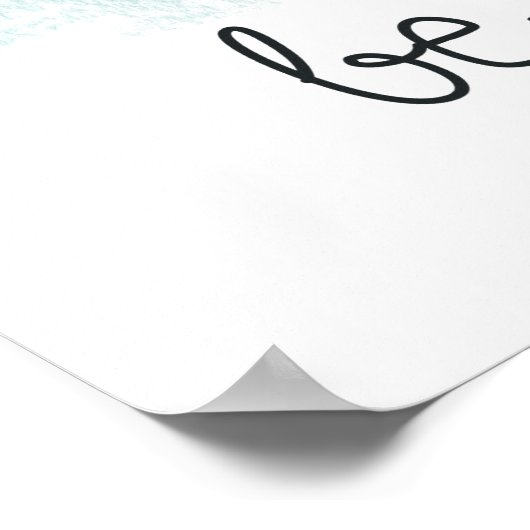 Blauer Leaf Poster (Ecke)