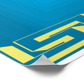 Blauer Lebendspass Poster (Ecke)