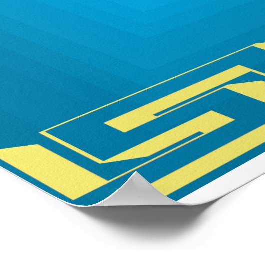 Blauer Lebendspass Poster (Ecke)