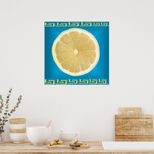 Blauer Lebendspass Poster (Küche)