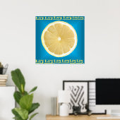 Blauer Lebendspass Poster (Heimbüro)