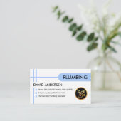 Blauer Leckschlauch Visitenkarte (Stehend Vorderseite)