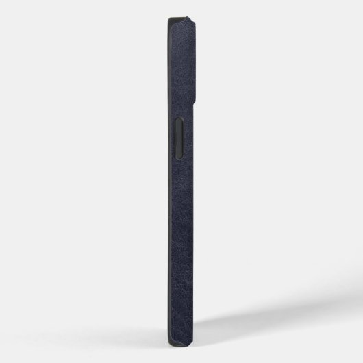 Blauer Leder Dicke Monogram Masculine Case-Mate iPhone Hülle (Rückseite / Rechts)