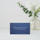 Blauer Leder Embossed Letting Treuekarte (Stehend Vorderseite)
