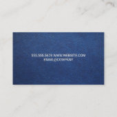 Blauer Leder Embossed Letting Treuekarte (Rückseite)