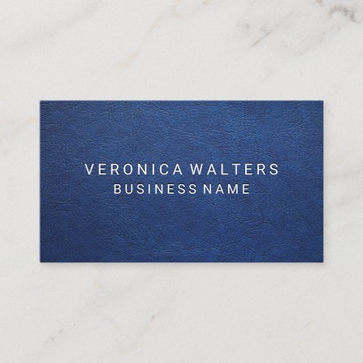 Blauer Leder Embossed Letting Treuekarte (Vorderseite)