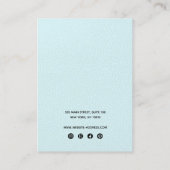 Blauer Leder für Necklace und Stud Earring Visitenkarte (Rückseite)