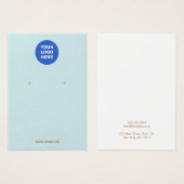 Blauer Leder Hinzufügen Ihrer Logo-Werbekarte (Vorne & Hinten)