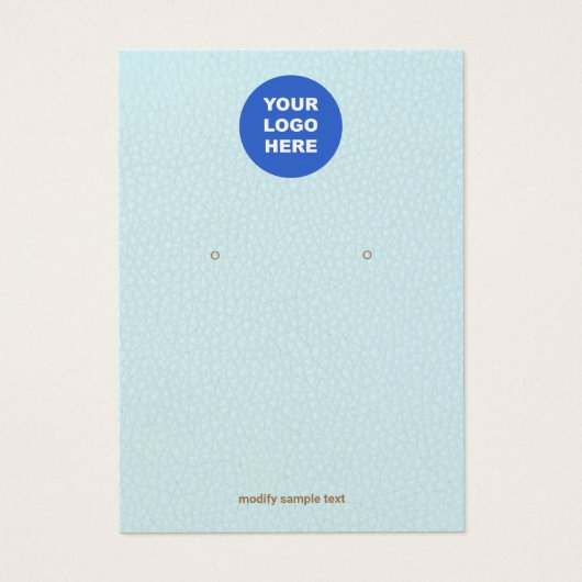 Blauer Leder Hinzufügen Ihrer Logo-Werbekarte (Vorderseite)