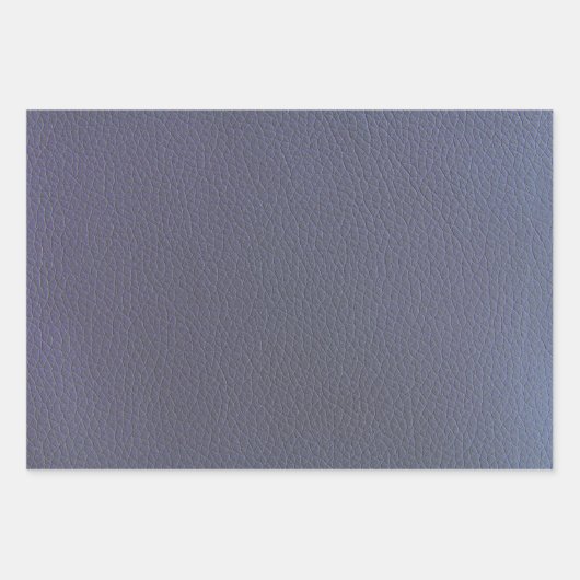 Blauer Leder Texturgewirr Geschenkpapier Set (Vorderseite 3)