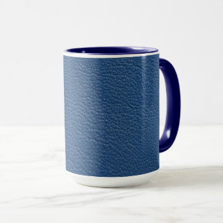 Blauer Lederdruck Tasse