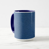 Blauer Lederdruck Tasse (Vorderseite Links)