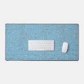 Blauer Ledereffekt Schreibtischunterlage (Tastatur & Maus)