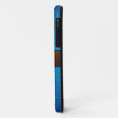Blauer Lederlook braun Case-Mate iPhone Hülle (Hinten/Links)