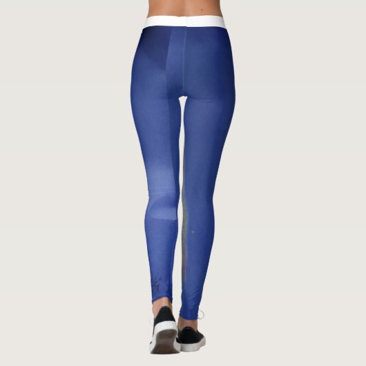 Blauer Leggings Design. (Rückseite)