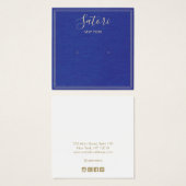 Blauer Leinenschild (Vorne & Hinten)