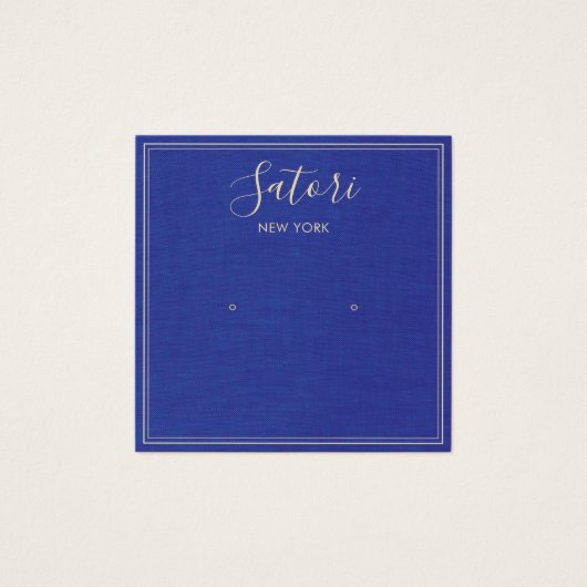 Blauer Leinenschild (Vorderseite)