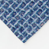 Blauer Leinenstoff Textur schließt Foto Hintergrun Fleecedecke (Ecke)