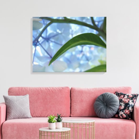 Blauer Leinwand Drucke Hydrangea Blumengarten (Insitu (Wohnzimmer))