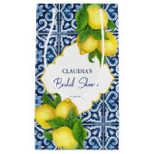 Blauer Lemon Amalfi Positano Brautparty Kleine Geschenktüte (Vorderseite)